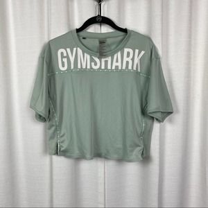 COPY - Gymshark - Recess Open Back Short Sleeve Crop Top - Green - Extra Large